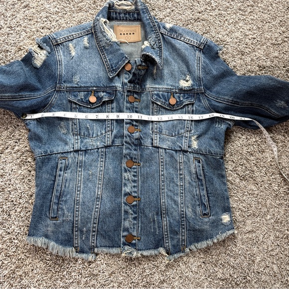 Blank NYC Distressed Blue Denim Jacket - Picture 4 of 7